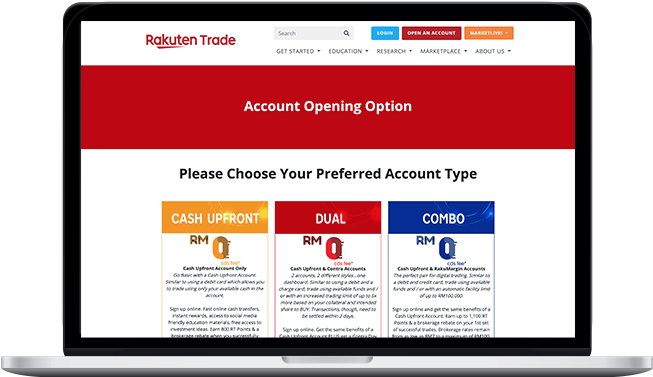 RAKUTEN TRADE account opening